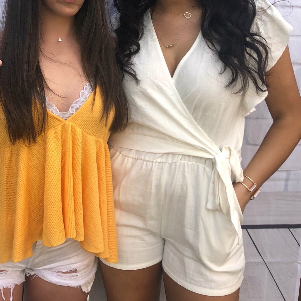 WHITE ROMPER